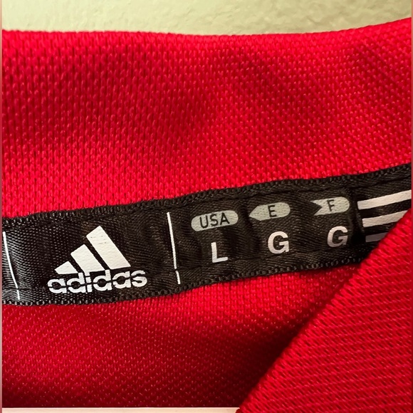 Adidas University of Wisconsin Monte Ball #28 youth large red shortsleeve jersey - Picture 3 of 6